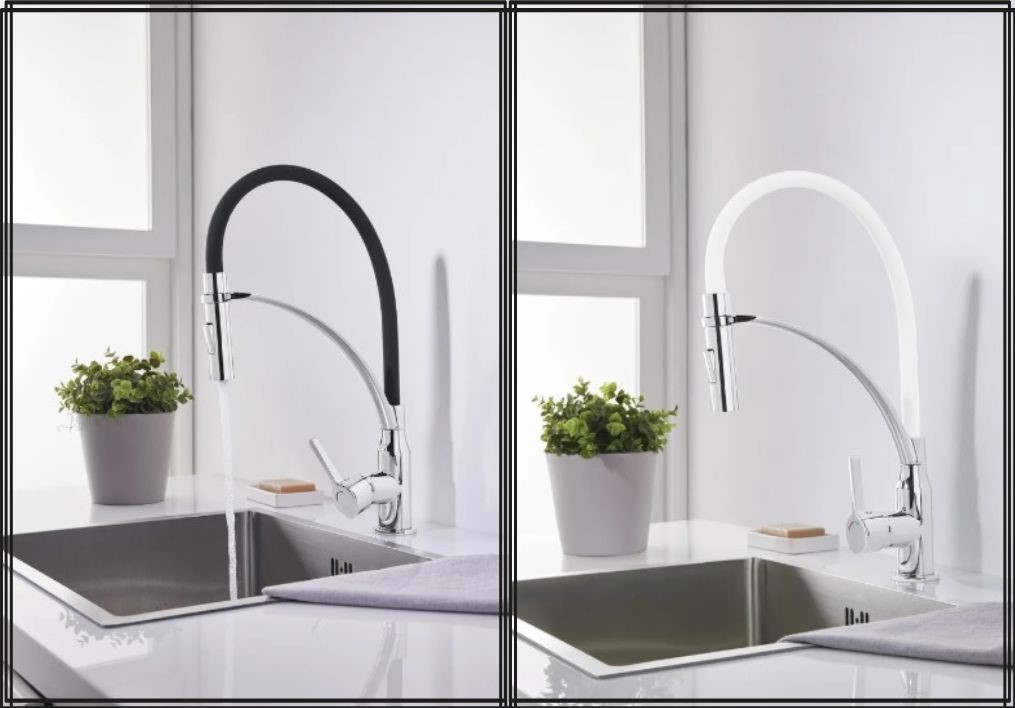 LIVARNO home Kuchyňská páková baterie s gumovou hadicí 76181 12